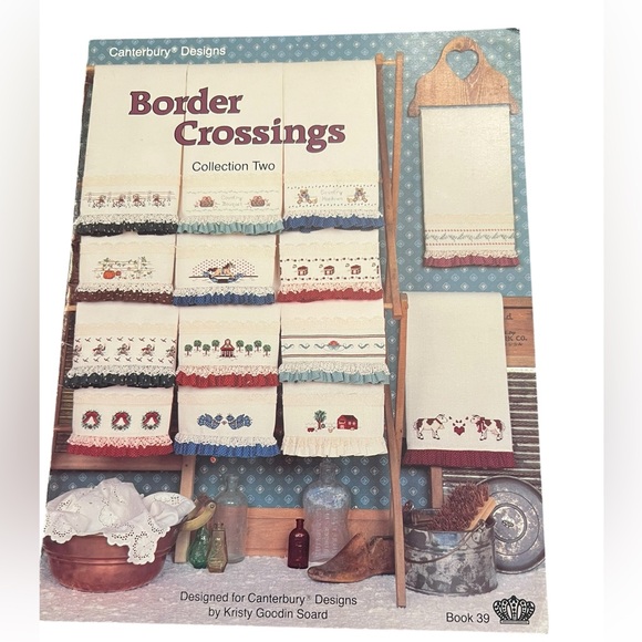 Rare 1980 VTG Border Crossings Collection Two Canterbury Designs Cross Stitch - Picture 1 of 5